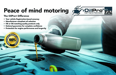 OilPro+ - Peace of mind motoring. The ServicePro+ oil initiative.